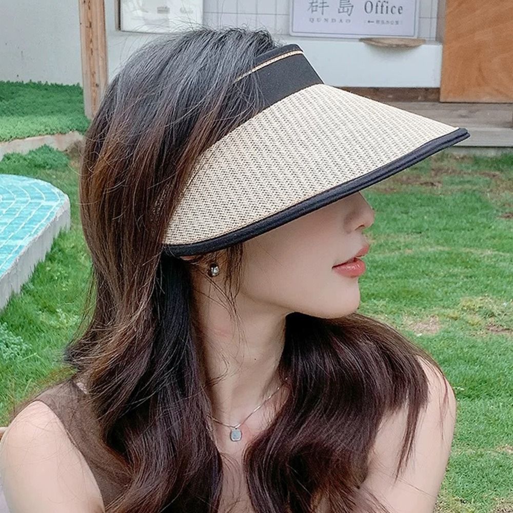 짠 밀짚 접이식 버킷햇 플레이트 디자인 속이 빈 밀짚  - Bucket Hat Straw 리뷰 및 가격