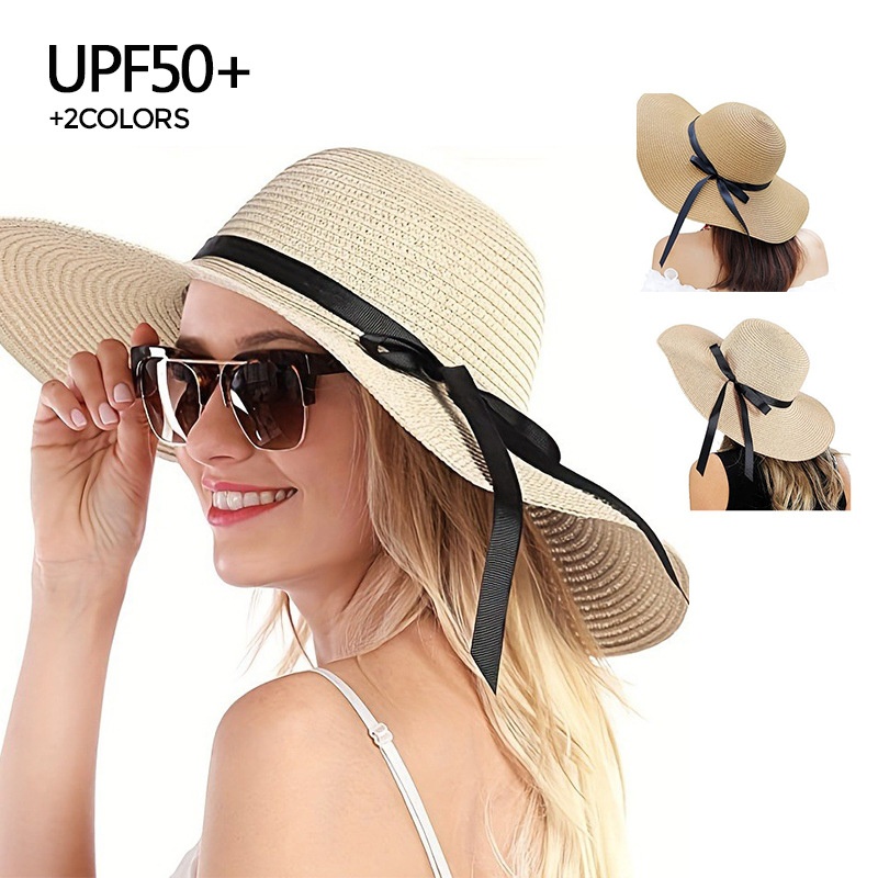 파나마 간단한 여름 해변 모자 캐주얼 여성 플랫 브림  - Bucket Hat Straw 리뷰 및 가격